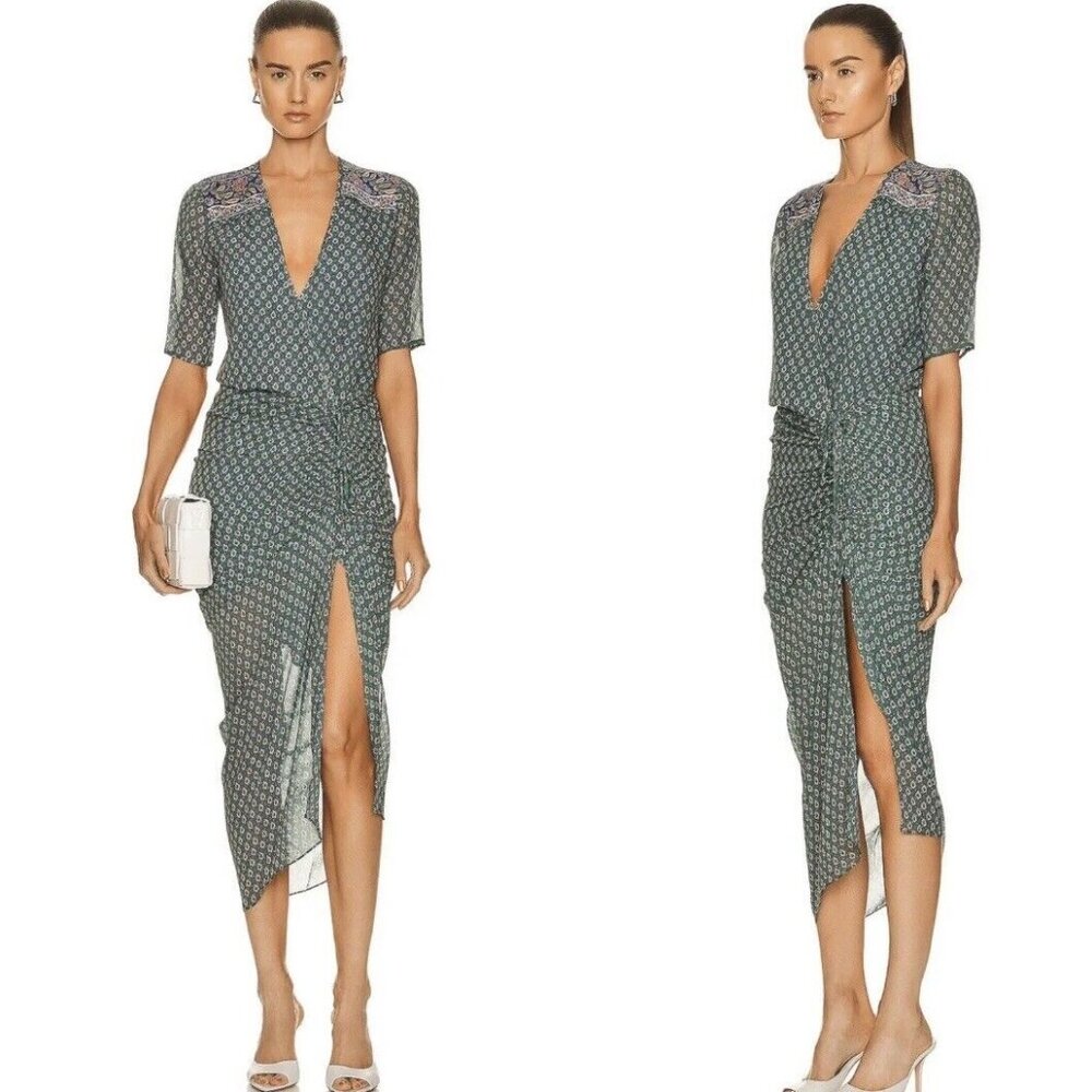 Veronica Beard Mariposa Silk Maxi Dress
